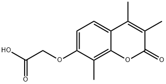 [(3,4,8-Trimethyl-2-oxo-2H-chromen-7-yl)oxy]-acetic acid Struktur