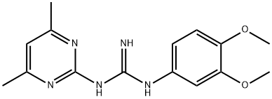 N-(3,4-Dimethoxyphenyl)-N'-(4,6-dimethylpyrimidin-2-yl)guanidine Struktur