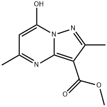 Methyl 7-hydroxy-2,5-dimethylpyrazolo-[1,5-a]pyrimidine-3-carboxylate Struktur