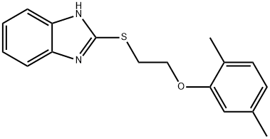 2-{[2-(2,5-Dimethylphenoxy)ethyl]thio}-1H-benzimidazole Struktur