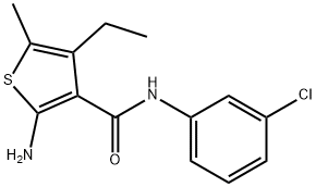 2-AMINO-N-(3-CHLOROPHENYL)-4-ETHYL-5-METHYLTHIOPHENE-3-CARBOXAMIDE Struktur