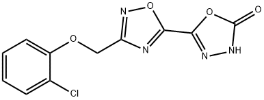 5-{3-[(2-chlorophenoxy)methyl]-1,2,4-oxadiazol-5-yl}-1,3,4-oxadiazol-2(3h)-one Struktur