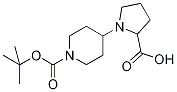 1-[1-(tert-butoxycarbonyl)piperidin-4-yl]pyrrolidine-2-carboxylic acid Struktur