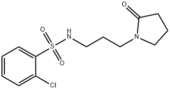 2-chloro-N-[3-(2-oxo-1-pyrrolidinyl)propyl]benzenesulfonamide Struktur