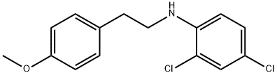 2,4-Dichloro-N-(4-methoxyphenethyl)aniline Struktur