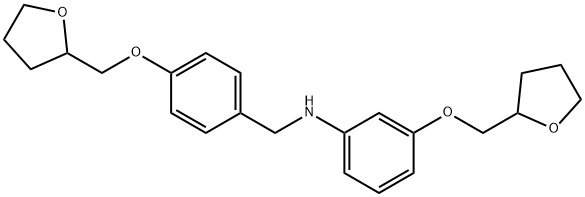 3-(Tetrahydro-2-furanylmethoxy)-N-[4-(tetrahydro-2-furanylmethoxy)benzyl]aniline Struktur