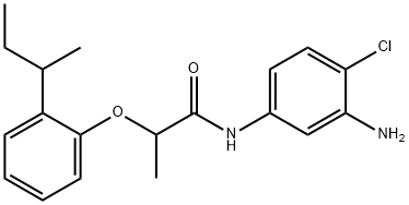 N-(3-Amino-4-chlorophenyl)-2-[2-(sec-butyl)-phenoxy]propanamide Struktur