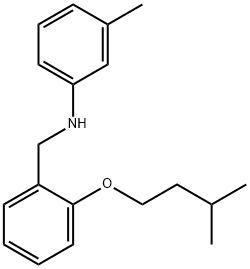 N-[2-(Isopentyloxy)benzyl]-3-methylaniline Struktur