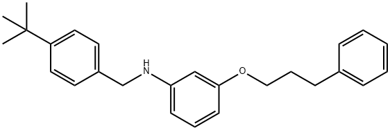 N-[4-(tert-Butyl)benzyl]-3-(3-phenylpropoxy)-aniline Struktur