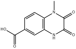 1-methyl-2,3-dioxo-1,2,3,4-tetrahydroquinoxaline-6-carboxylic acid Struktur