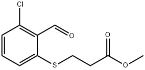 Methyl  3-[(3-Chloro-2-formylphenyl)thio]propanoate Struktur