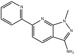 1-methyl-6-(2-pyridinyl)-1H-pyrazolo[3,4-b]pyridin-3-amine Struktur