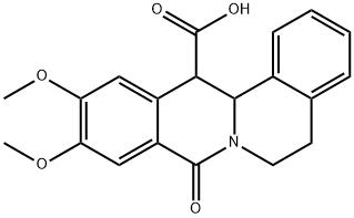 10,11-dimethoxy-8-oxo-5,8,13,13a-tetrahydro-6H-isoquino[3,2-a]isoquinoline-13-carboxylic acid Struktur