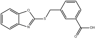 3-[(1,3-benzoxazol-2-ylthio)methyl]benzoic acid Struktur