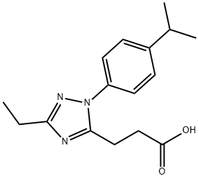 3-[3-ethyl-1-(4-isopropylphenyl)-1H-1,2,4-triazol-5-yl]propanoic acid Struktur