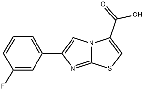 6-(3-fluorophenyl)imidazo[2,1-b][1,3]thiazole-3-carboxylic acid Struktur