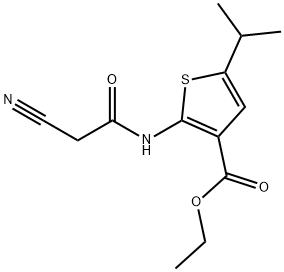 ethyl 2-[(cyanoacetyl)amino]-5-isopropylthiophene-3-carboxylate Struktur