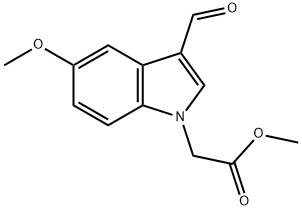 methyl (3-formyl-5-methoxy-1H-indol-1-yl)acetate Struktur