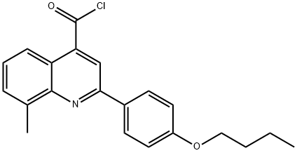 2-(4-butoxyphenyl)-8-methylquinoline-4-carbonyl chloride Struktur