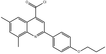 6,8-dimethyl-2-(4-propoxyphenyl)quinoline-4-carbonyl chloride Struktur