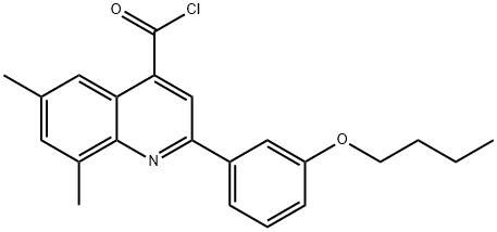 2-(3-butoxyphenyl)-6,8-dimethylquinoline-4-carbonyl chloride Struktur