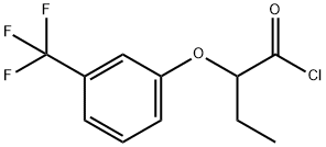 2-[3-(trifluoromethyl)phenoxy]butanoyl chloride Struktur