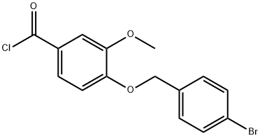 4-[(4-bromobenzyl)oxy]-3-methoxybenzoyl chloride Struktur