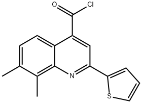 7,8-dimethyl-2-(2-thienyl)quinoline-4-carbonyl chloride Struktur