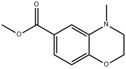 Methyl 4-methyl-3,4-dihydro-2H-1,4-benzoxazine-6-carboxylate Struktur