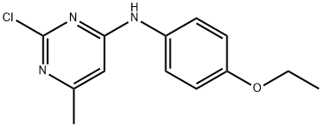 (2-Chloro-6-methyl-pyrimidin-4-yl)-(4-ethoxy-phenyl)-amine Struktur