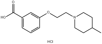 3-[2-(4-Methyl-piperidin-1-yl)-ethoxy]-benzoic acid hydrochloride Struktur