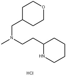 N-Methyl-2-(2-piperidinyl)-N-(tetrahydro-2H-pyran-4-ylmethyl)-1-ethanamine dihydrochloride Struktur