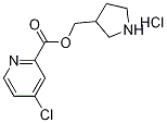 3-Pyrrolidinylmethyl 4-chloro-2-pyridinecarboxylate hydrochloride Struktur