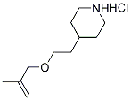 4-{2-[(2-Methyl-2-propenyl)oxy]ethyl}piperidinehydrochloride Struktur