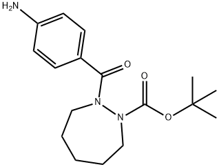 tert-Butyl 2-(4-aminobenzoyl)-1,2-diazepane-1-carboxylate Struktur
