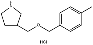 3-{[(4-Methylbenzyl)oxy]methyl}pyrrolidinehydrochloride Struktur