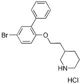 3-{2-[(5-Bromo[1,1'-biphenyl]-2-yl)oxy]-ethyl}piperidine hydrochloride Struktur