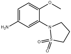 3-(1,1-Dioxo-1lambda*6*-isothiazolidin-2-yl)-4-methoxy-phenylamine Struktur