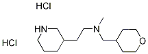 N-Methyl-2-(3-piperidinyl)-N-(tetrahydro-2H-pyran-4-ylmethyl)-1-ethanamine dihydrochloride Struktur