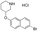 3-[(6-Bromo-2-naphthyl)oxy]piperidinehydrochloride Struktur