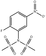 N-(2-Fluoro-5-nitrophenyl)-N-(methylsulfonyl)-methanesulfonamide Struktur