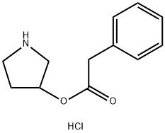 3-Pyrrolidinyl 2-phenylacetate hydrochloride Struktur