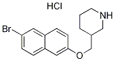 3-{[(6-Bromo-2-naphthyl)oxy]methyl}piperidinehydrochloride Struktur