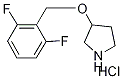 3-[(2,6-Difluorobenzyl)oxy]pyrrolidinehydrochloride Struktur