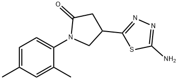 2-pyrrolidinone, 4-(5-amino-1,3,4-thiadiazol-2-yl)-1-(2,4- Struktur