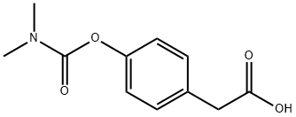 4-(Dimethylcarbamoyloxy)phenylacetic acid Struktur