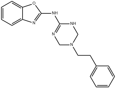 N-[5-(2-Phenylethyl)-1,3,5-triazinan-2-ylidene]-1,3-benzoxazol-2-amine Struktur