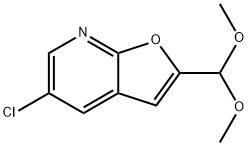 5-Chloro-2-(dimethoxymethyl)furo[2,3-b]pyridine Struktur