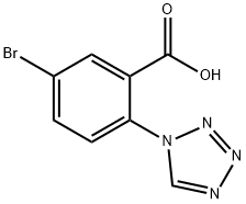 5-Bromo-2-(1H-tetrazol-1-yl)benzoic acid Struktur