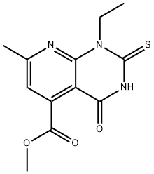 Methyl 1-ethyl-2-mercapto-7-methyl-4-oxo-1,4-dihydropyrido[2,3-d]pyrimidine-5-carboxylate Struktur